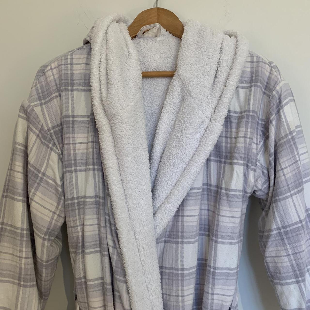 Marks & Spencer Women's White and Purple Robe Depop