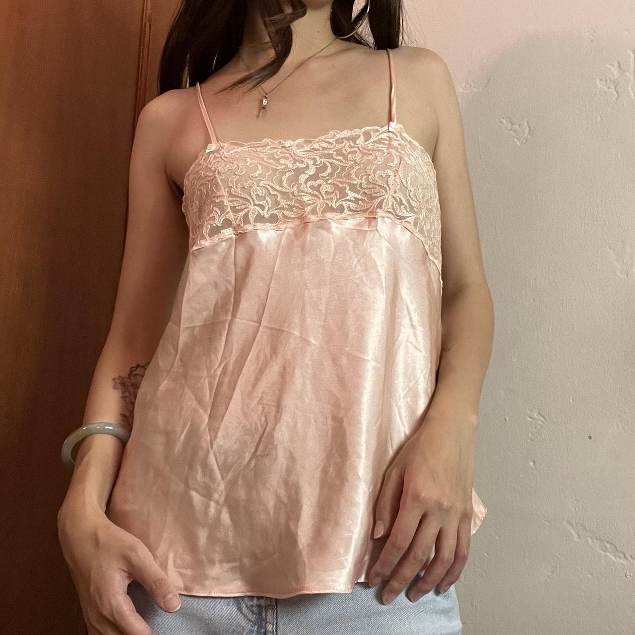 VINTAGE BABY PINK SILK BLOUSE insane lingerie Depop