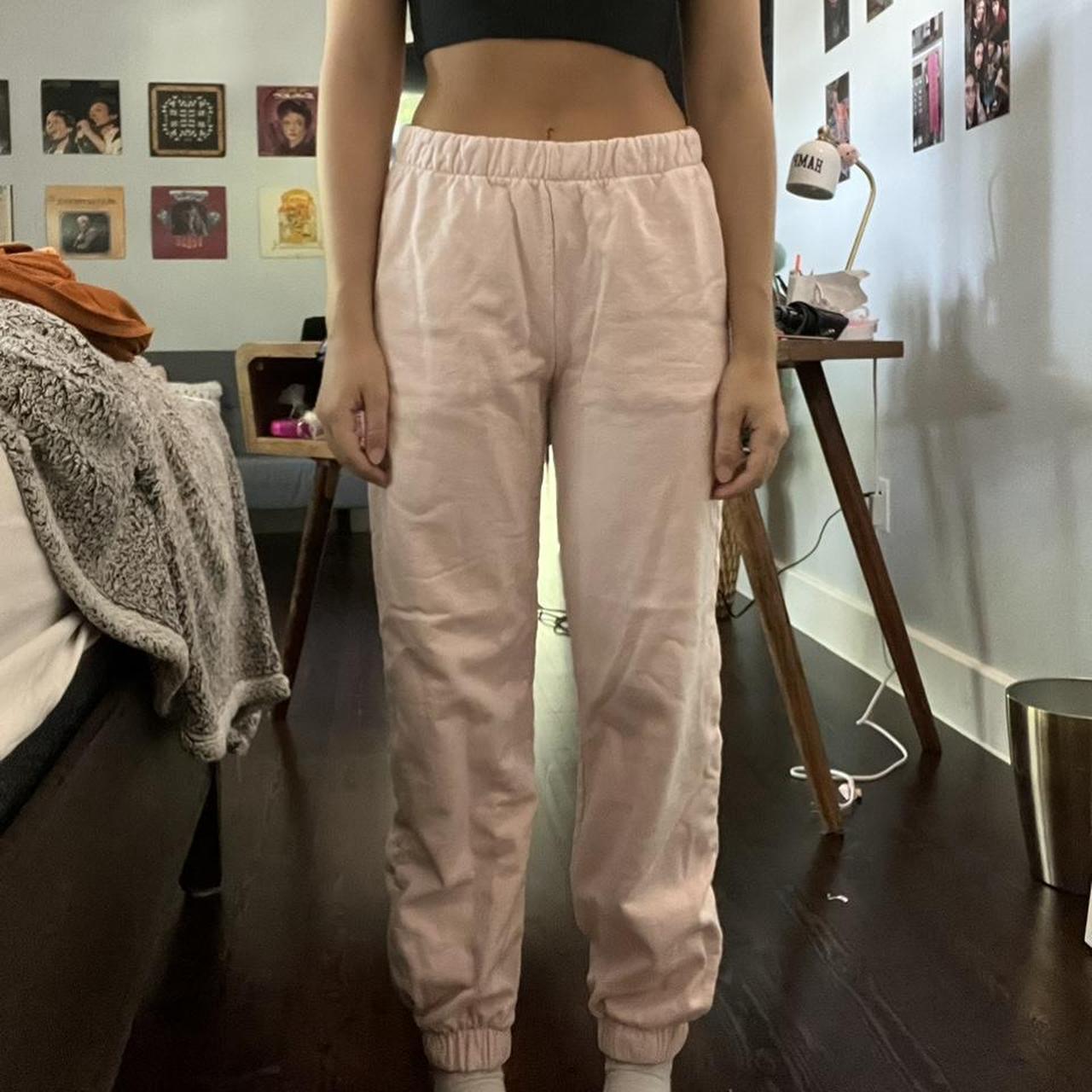 pink brandy melville sweatpants (i’m 5’3” for... Depop