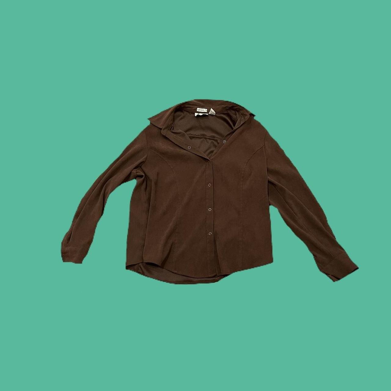 Super cute brown button up Depop