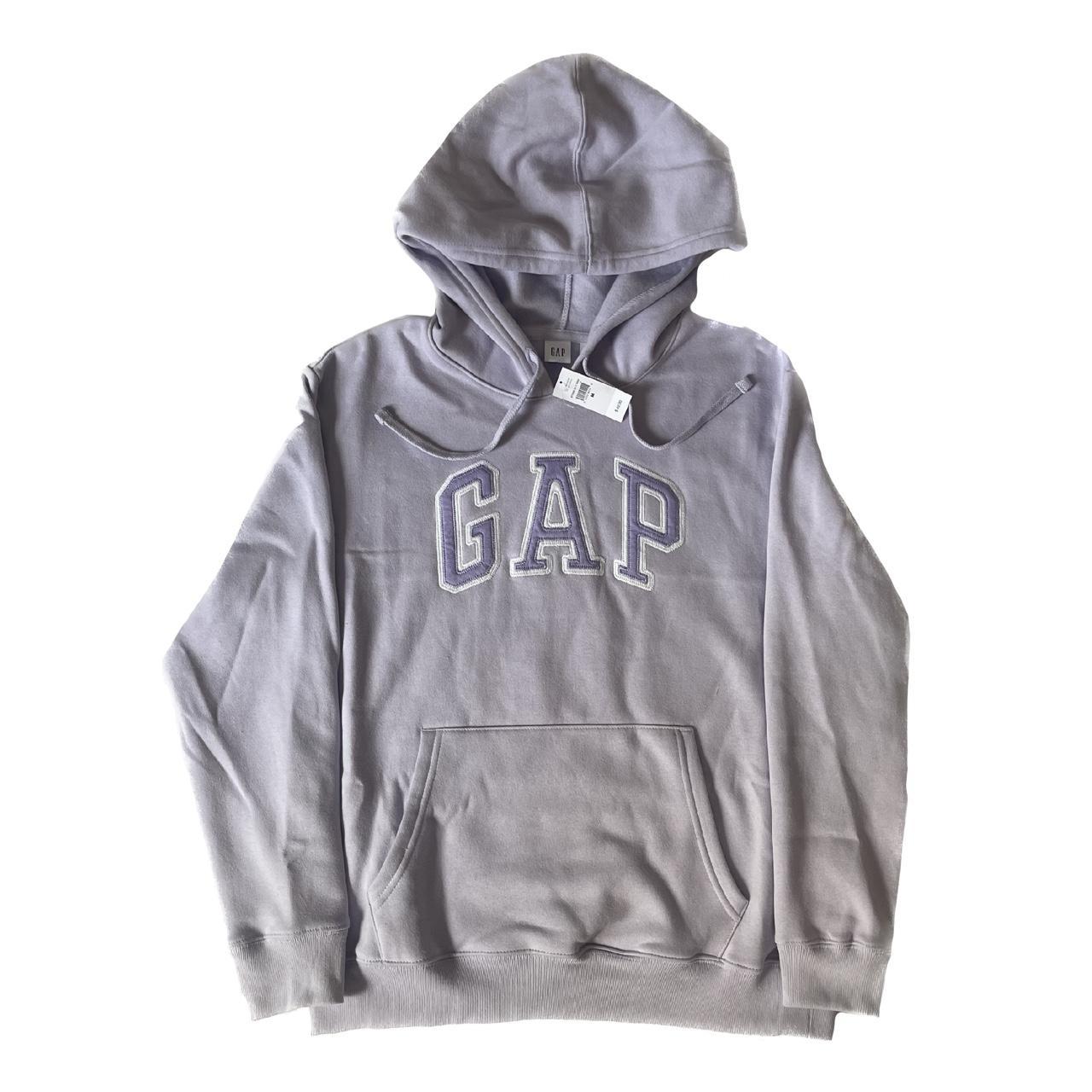 GAP: Arc Logo Fleece Pullover Hoodie • Color: Light... - Depop