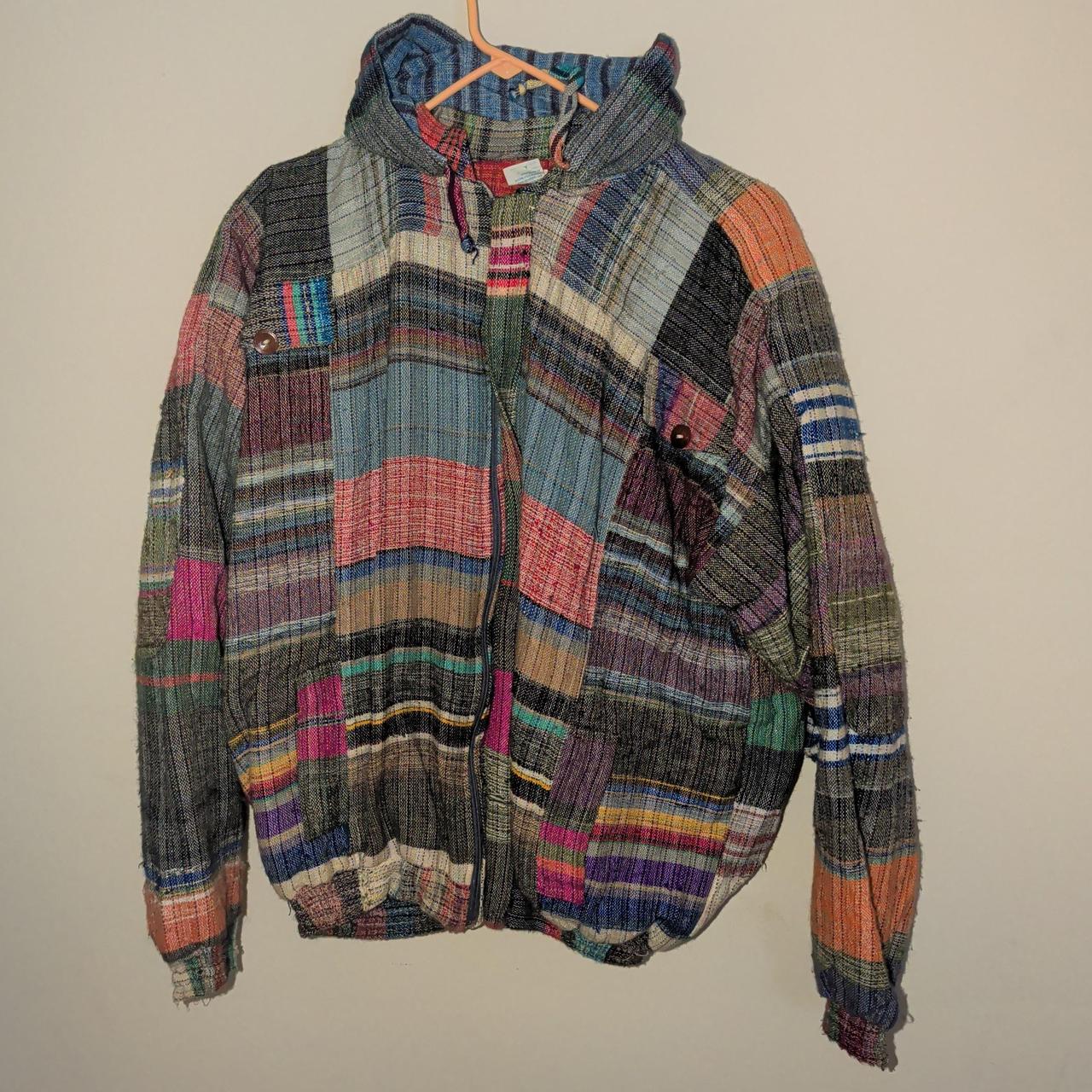 Men's Jacket - Multi - L – Colorful patchwork jac… - image 1