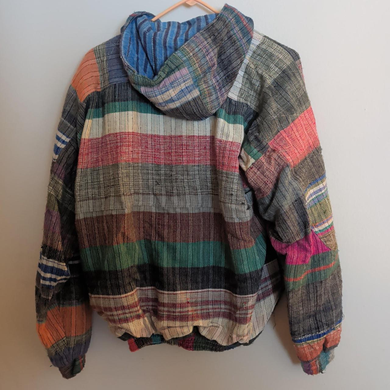 Men's Jacket - Multi - L – Colorful patchwork jac… - image 5