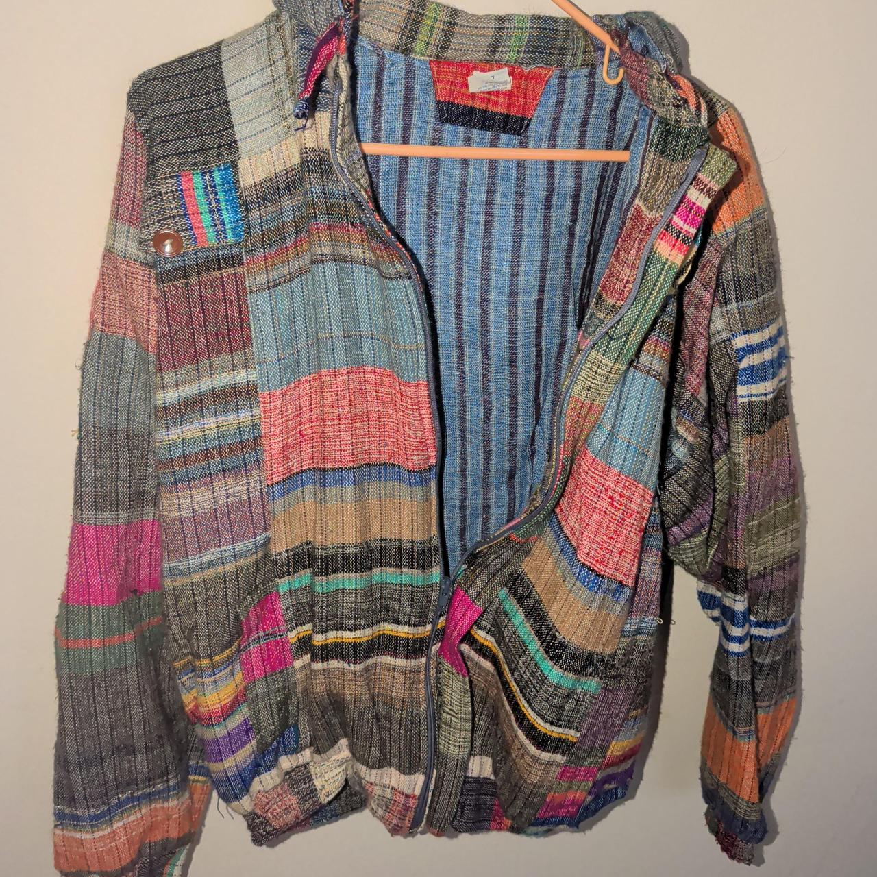 Men's Jacket - Multi - L – Colorful patchwork jac… - image 6