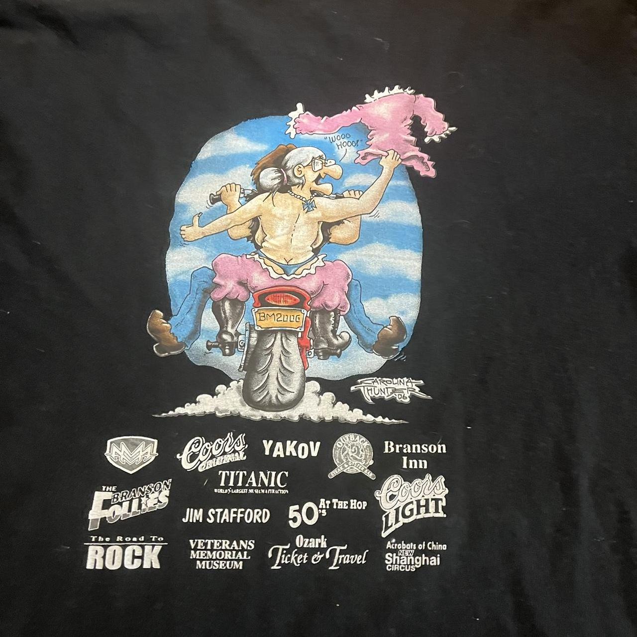 Vintage 2006 Branson MO Naked Grandma Road-trip tee... - Depop