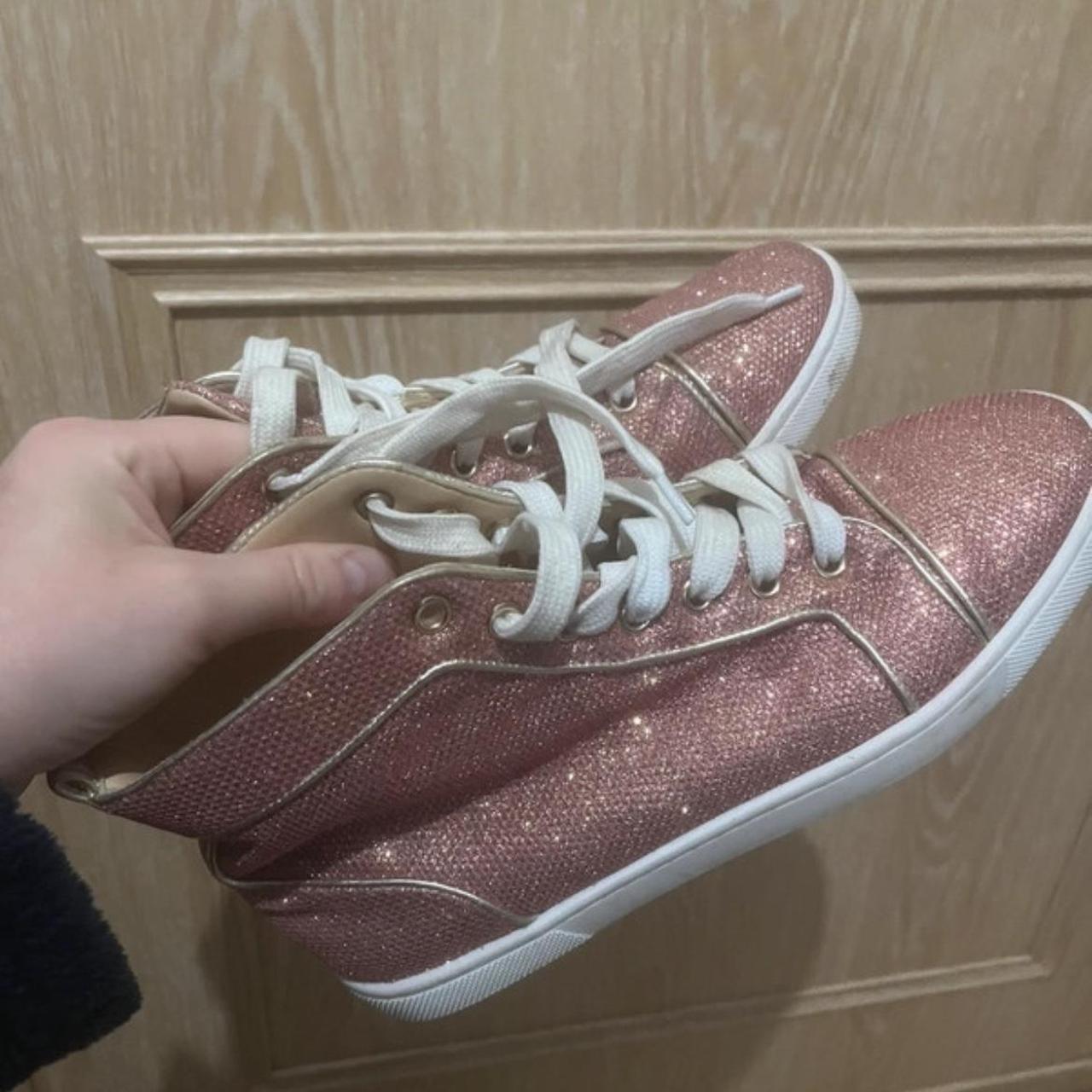 Pink christian louboutin sneakers online