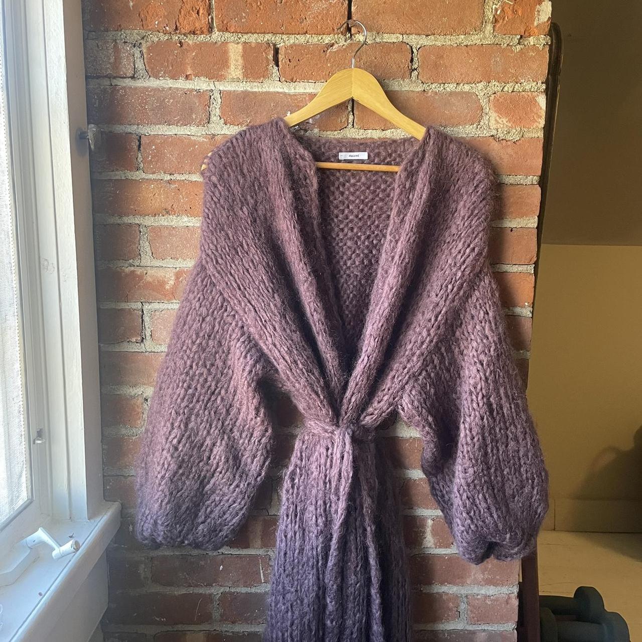Maiami Mohair Coat in Plum Features full Depop - Main Image