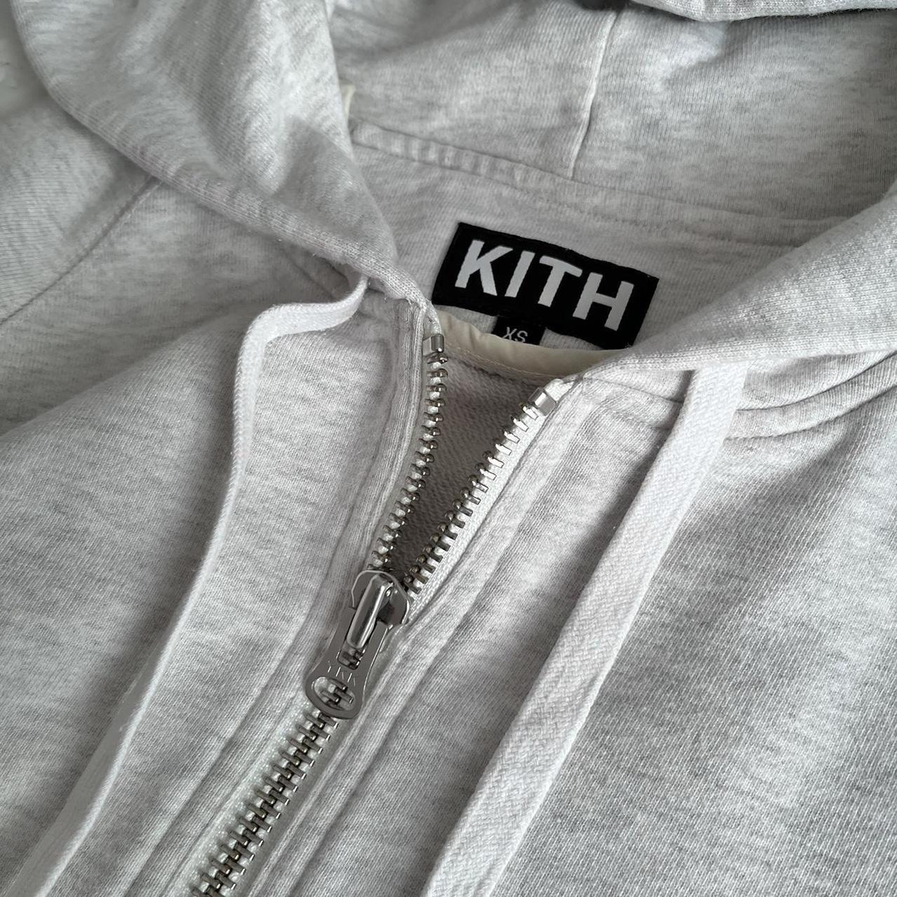 KITH Gray Zip Up Hoodie -Kith hoodie. 10/10... - Depop