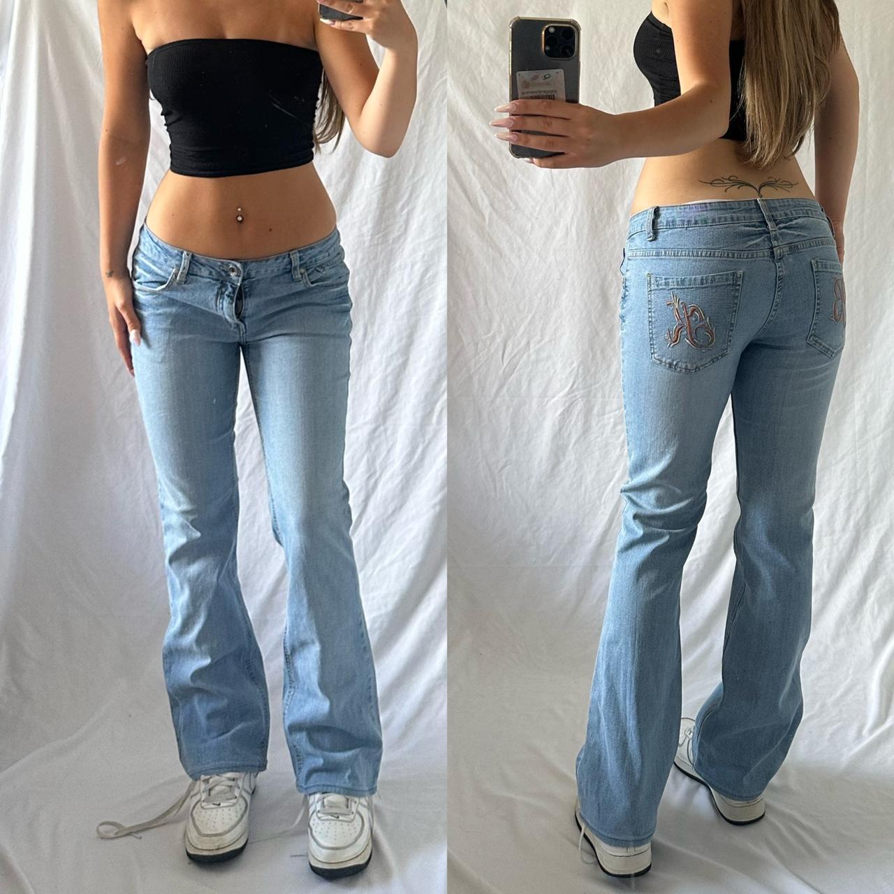 Vintage 2000’s Y2k L&S Light Wash Low Rise Bootcut... - Depop