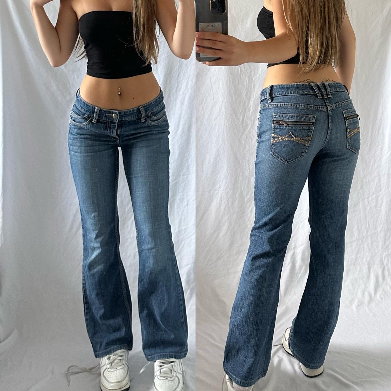 Vintage 2000’s y2k Esprit low rise bootcut flare... - Depop