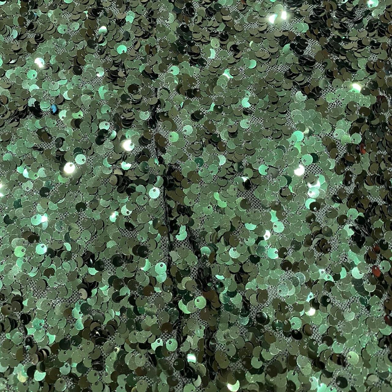 Green sparkley long skirt - Depop