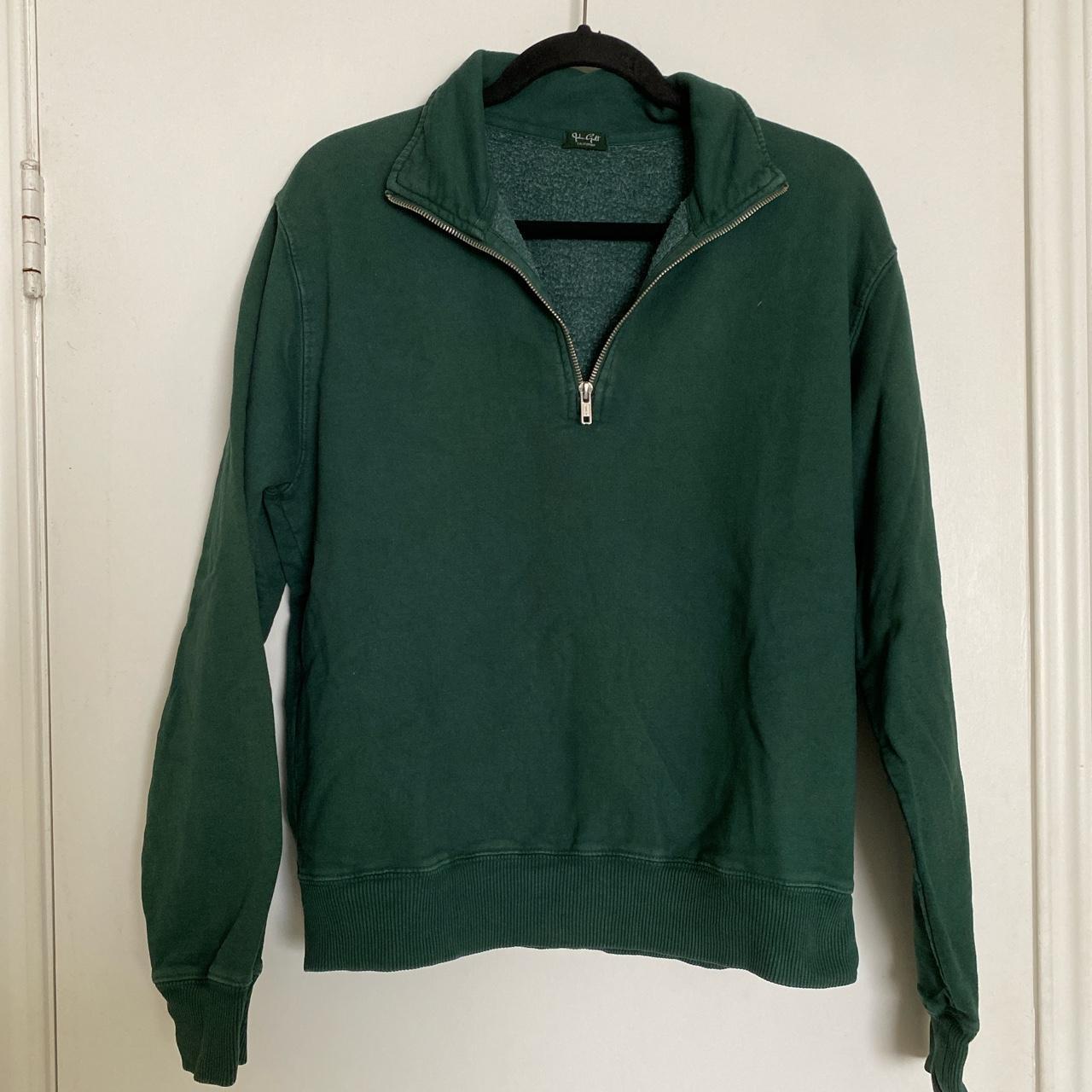 Brandy Melville Women's Green Sweatshirt Depop