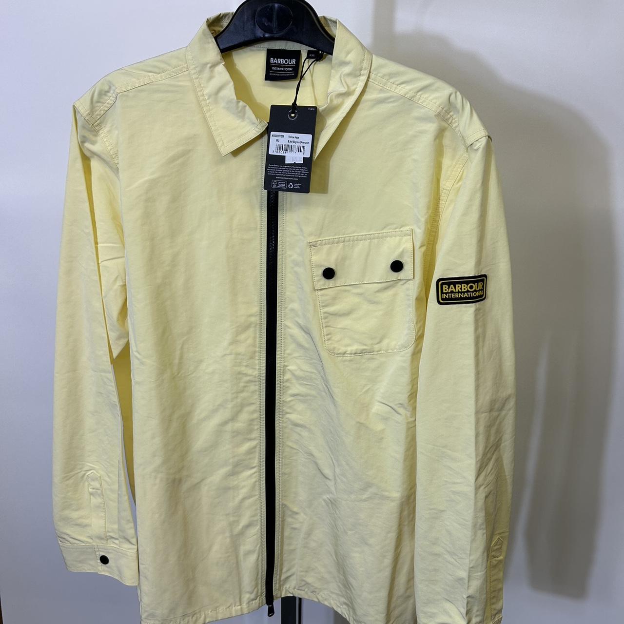 Barbour International Skyline Overshirt Yellow RRP... - Depop