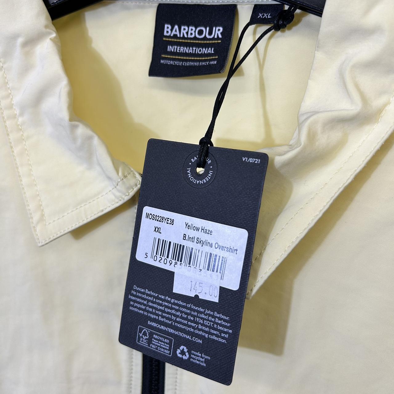 Barbour International Skyline Overshirt Yellow RRP... - Depop