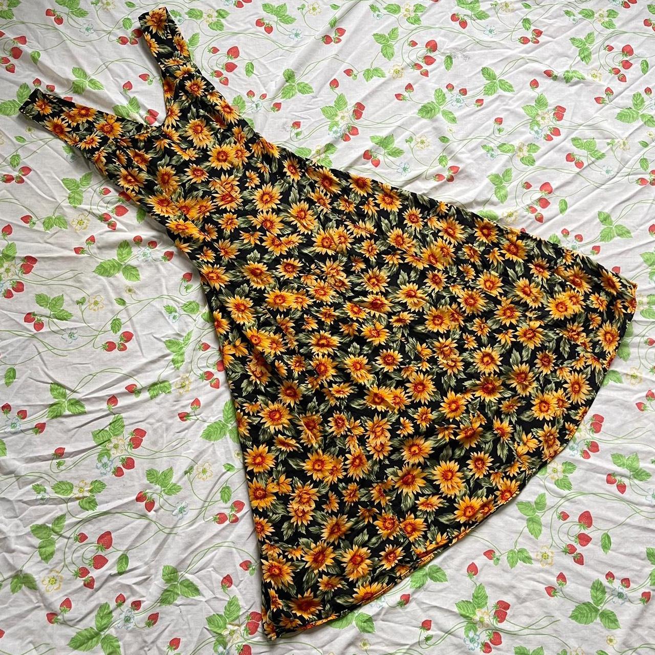Vintage 90s All That Jazz sunflower print dress... Depop