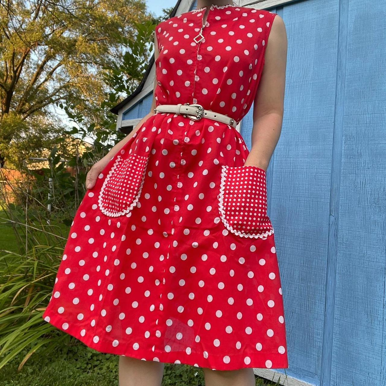 60s polka dot dress best sale