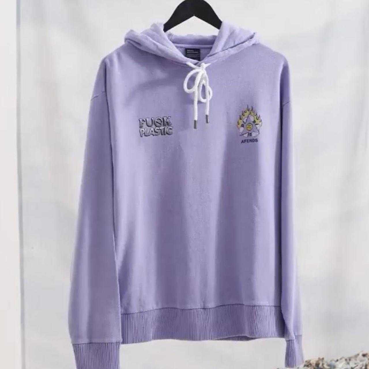 Afends MENS Purple hoodie (looks kinda grey in... - Depop