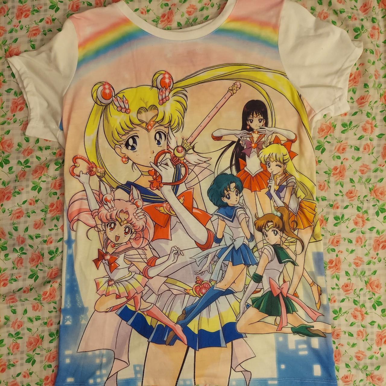 Sailor Moon Anime Graphic Pastel Rainbow... - Depop