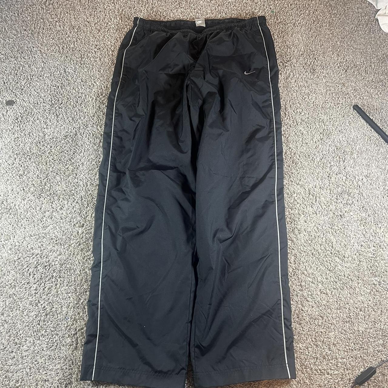 Y2K Black Nike track pants size 2xl sportswear... Depop