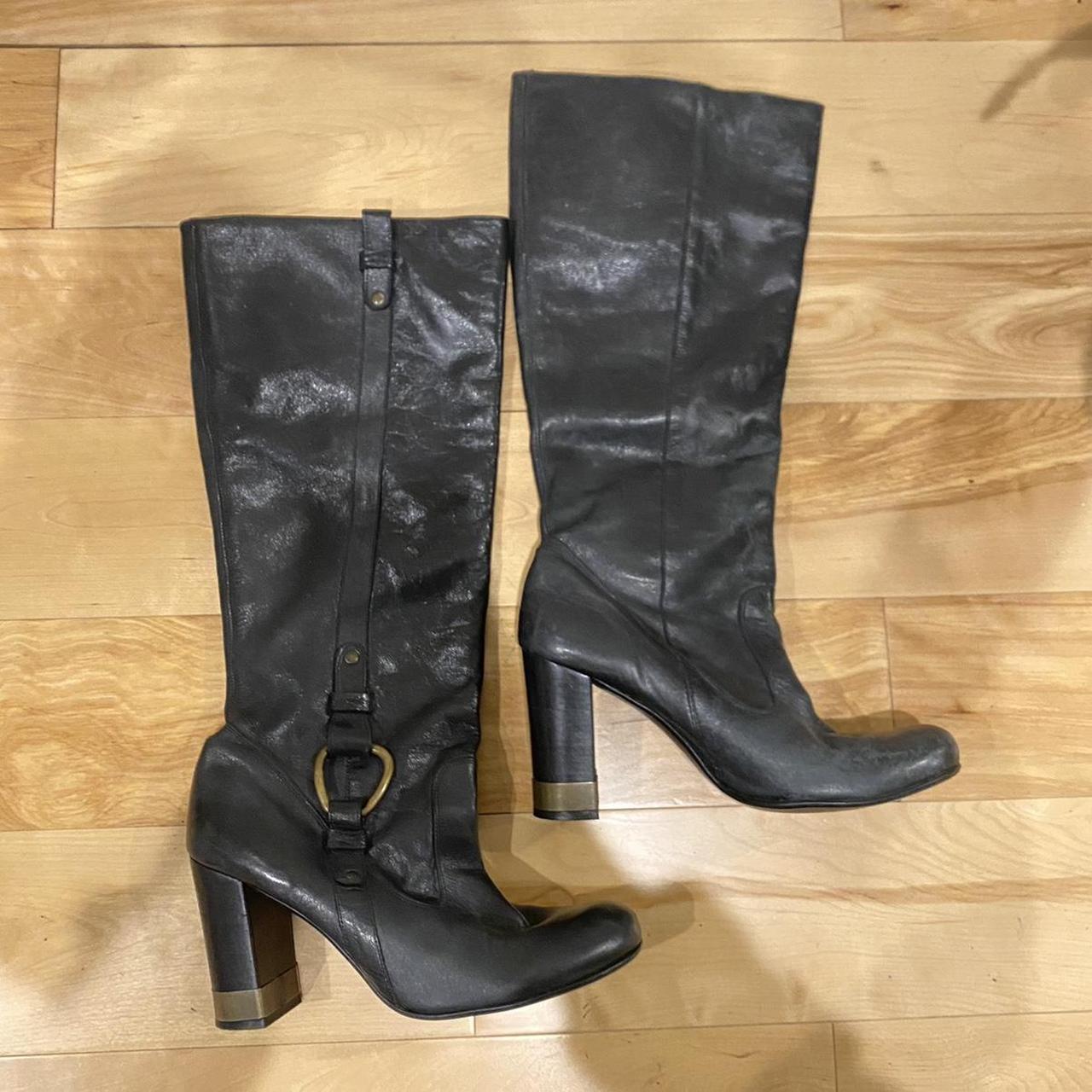glenda leather knee high boot