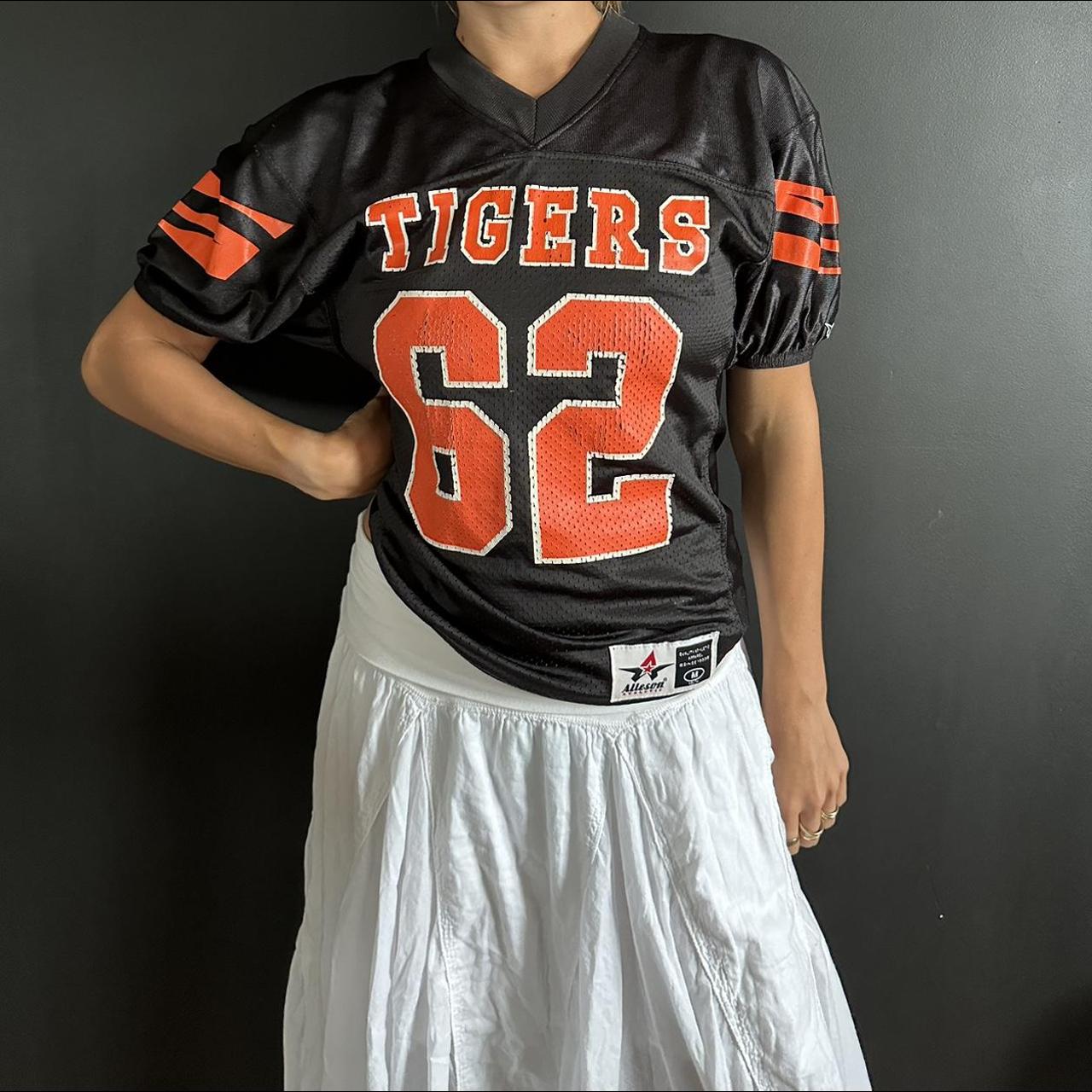 Vintage tigers mesh jersey Y2K football - Depop