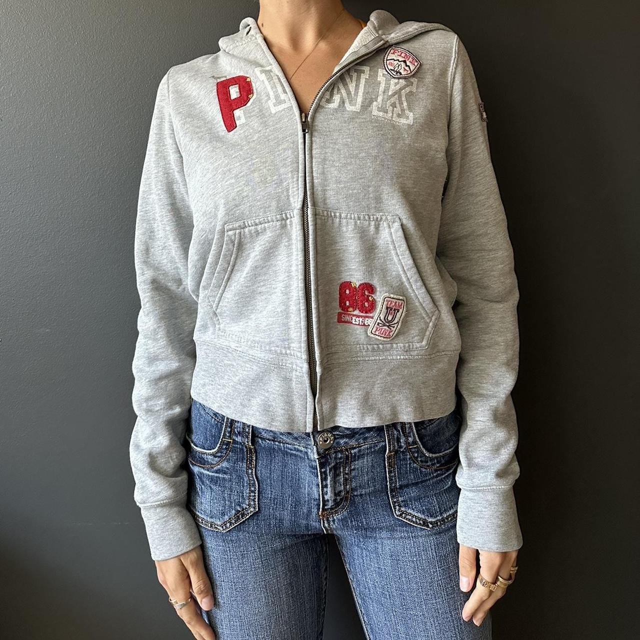 VS/Pink store Grey campus zip up Jacket