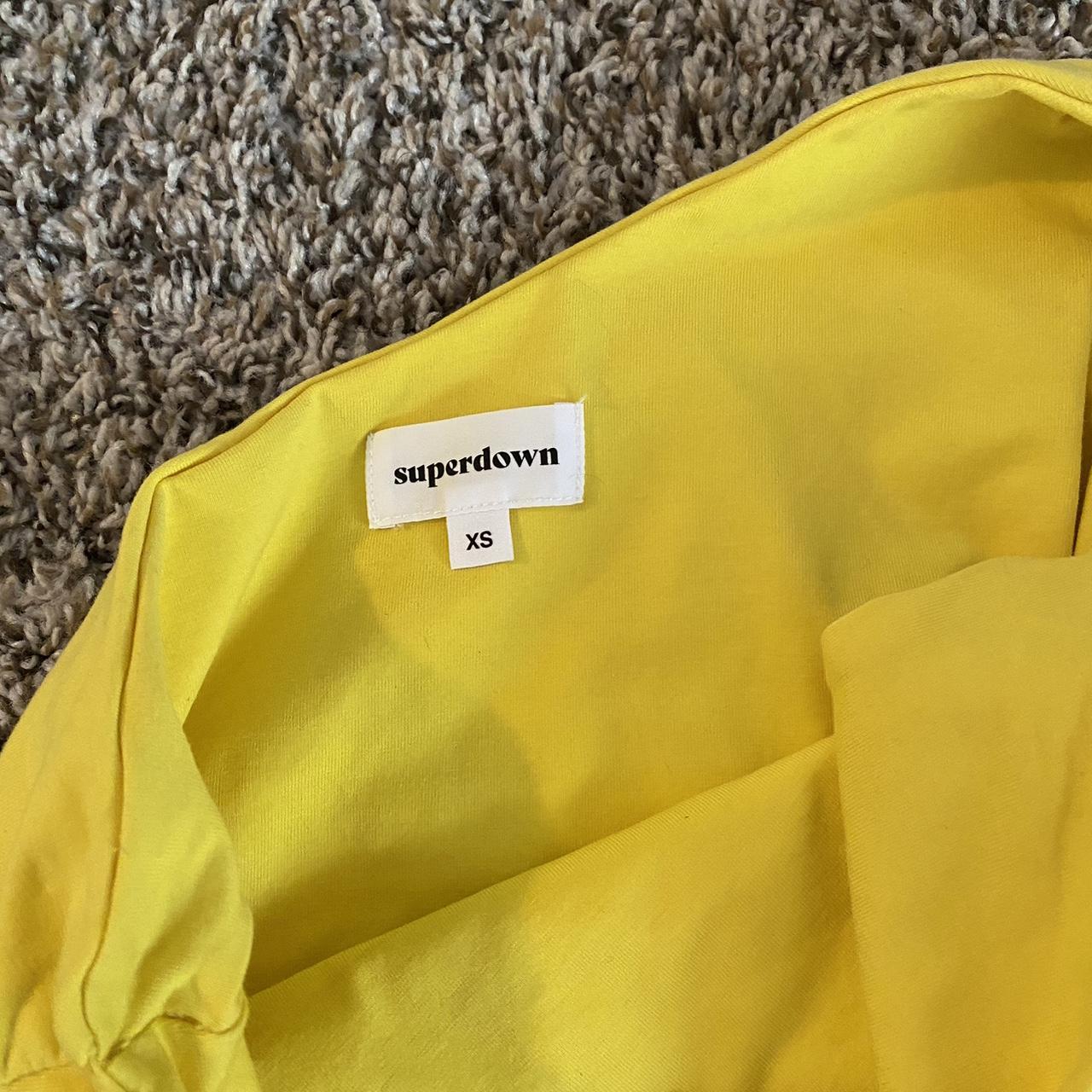 Superdown Women's Yellow Croptop Depop