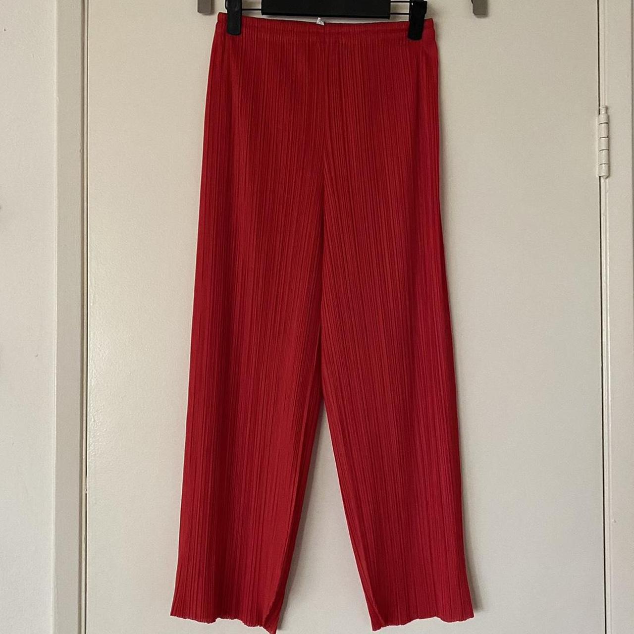 Issey Miyake please please pants. Red. Size 2. Used... - Depop