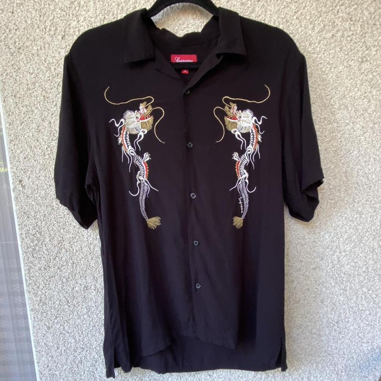 Supreme dragon Rayon shirt size medium. Overall good... - Depop