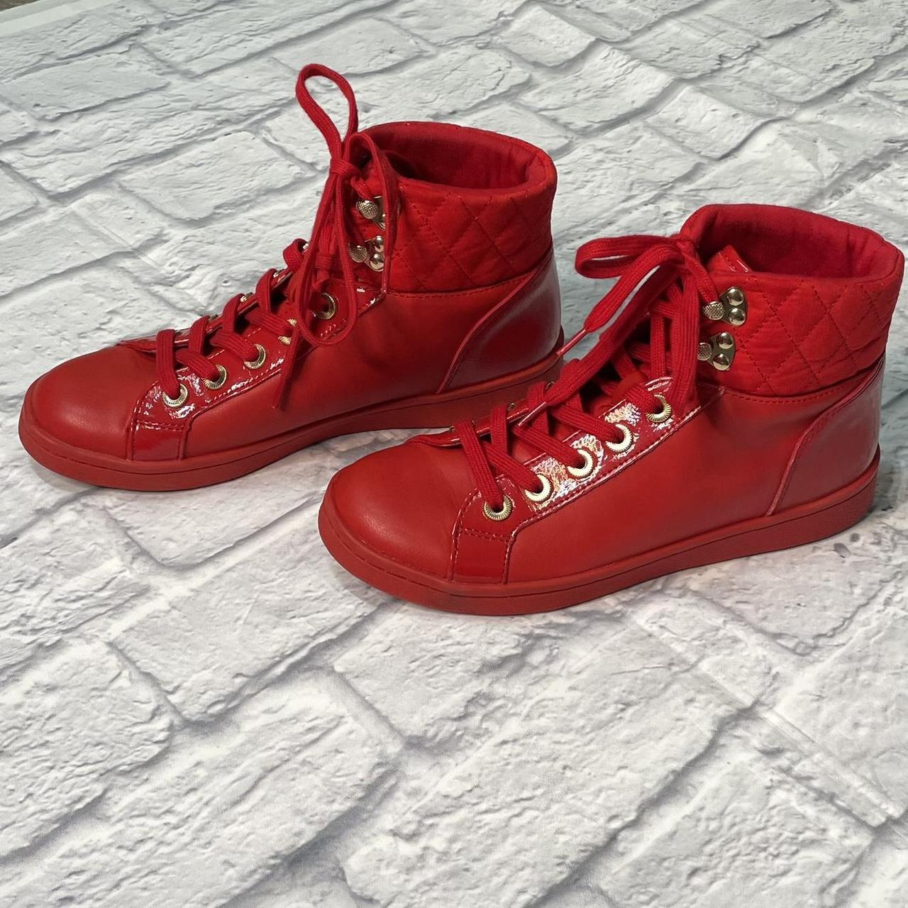 Aldo | Shoes | Worn Once Aldo Choilla Red High Top Sneakers Size 8 Comes In  Original Box | Poshmark