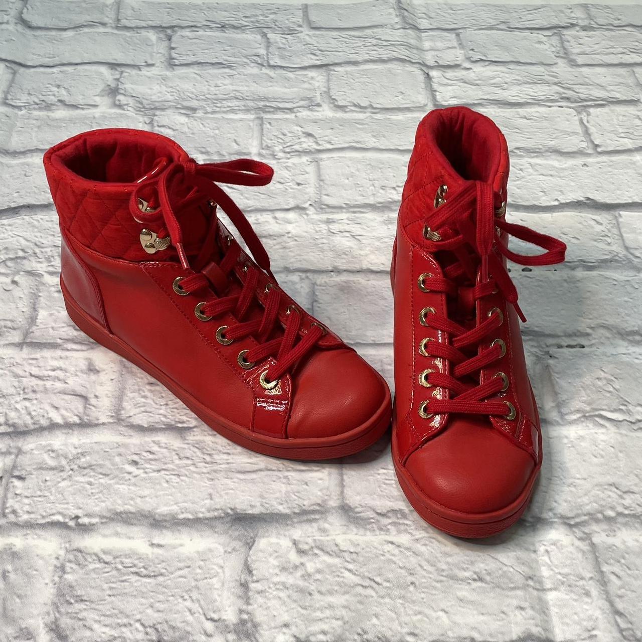 Aldo Red Elza Sneakers DEPOP PAY ONLY... - Depop