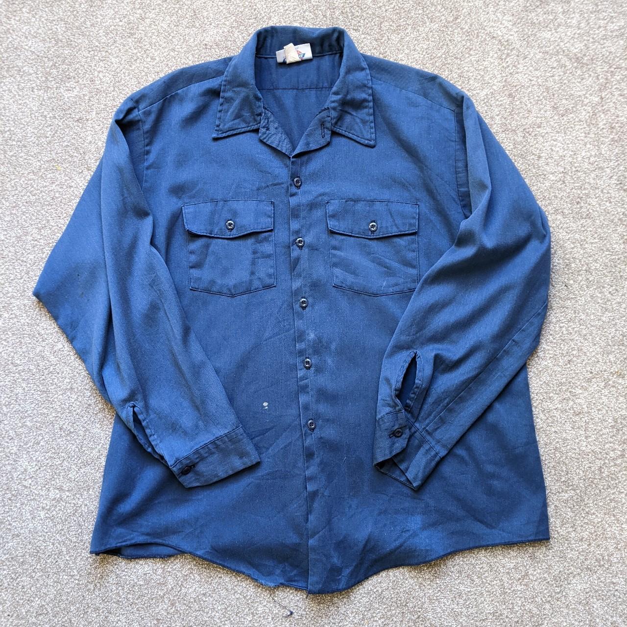 Dickies 1980s work shirt 🏗️ Vintage work shirt,... Depop