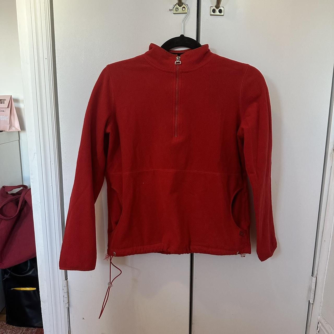 Red zip up vintage fleece! Super comfortable best... - Depop