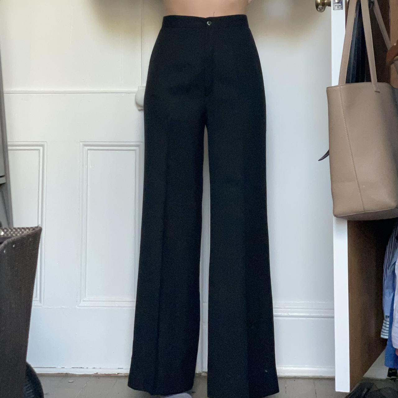 Bagatelle wide leg black trouser pants Super high... - Depop