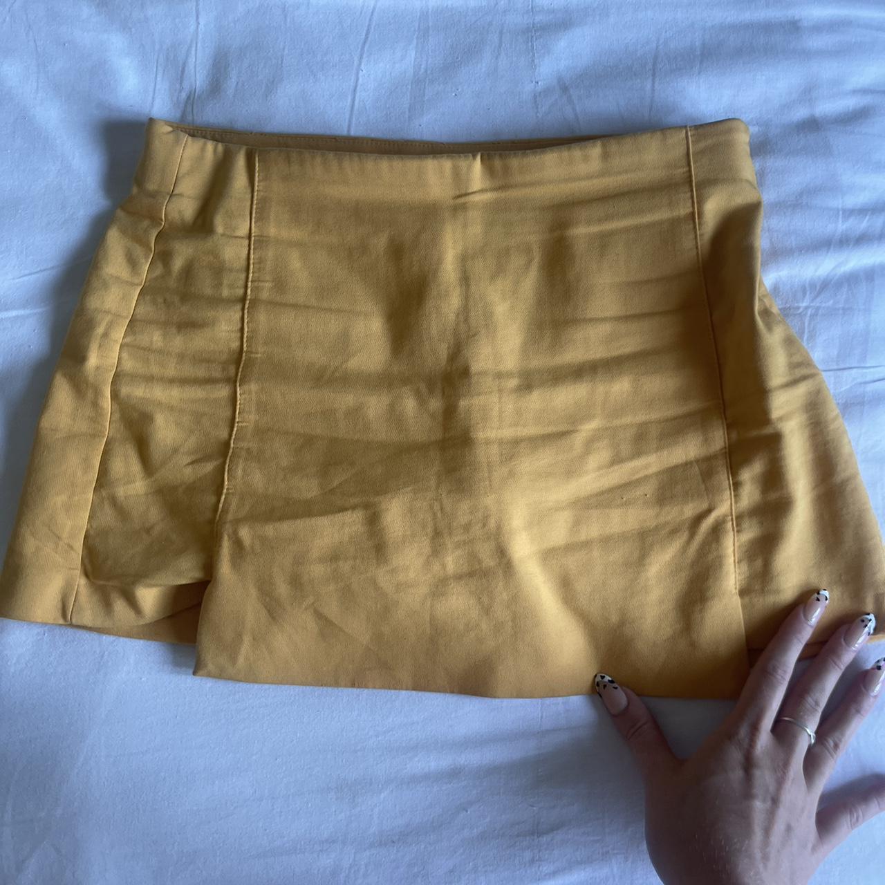 Zara Orange Skirt Skort Size M Depop