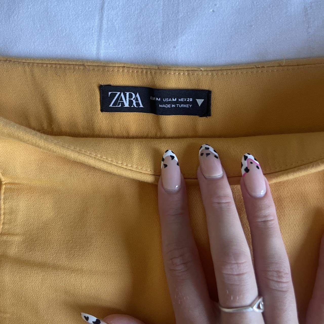 Zara Orange Skirt Skort Size M Depop