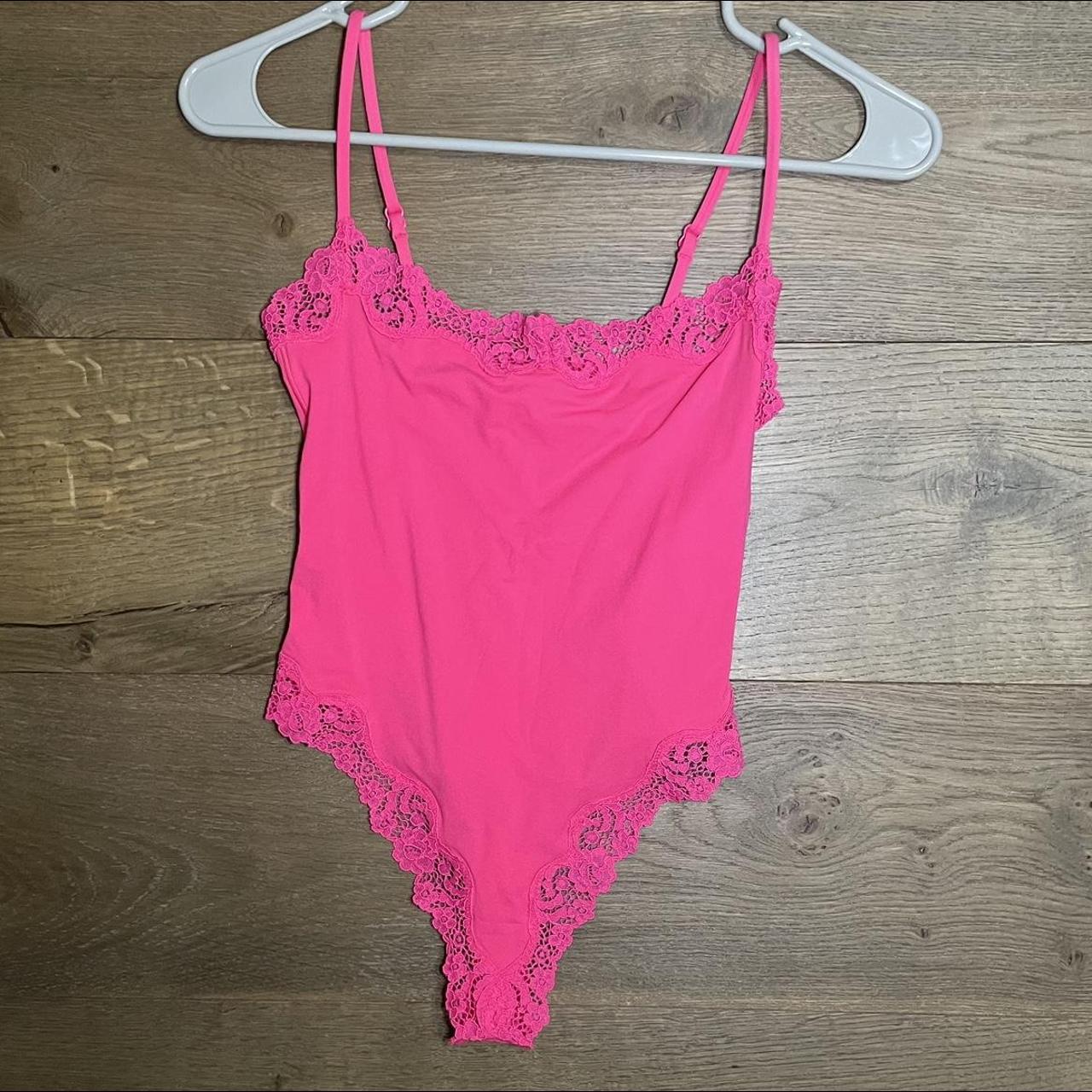 Skims Womens Pink Bodysuit Depop