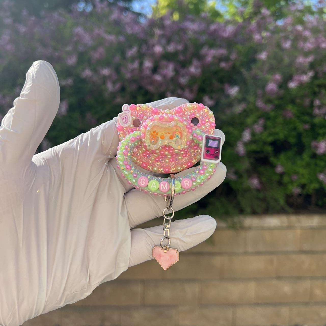 FULLY ENCRUSTED deluxe deco “gamer” adult pacifier... | Depop