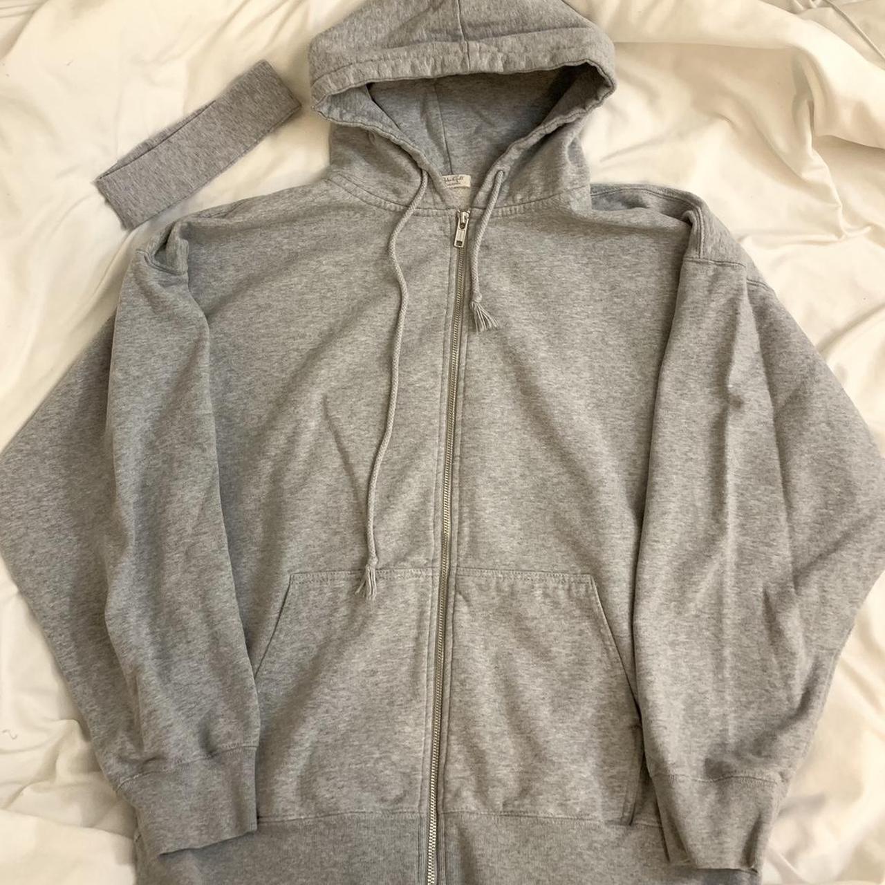 Brandy Melville zip up Hoodie! John Galt - Depop