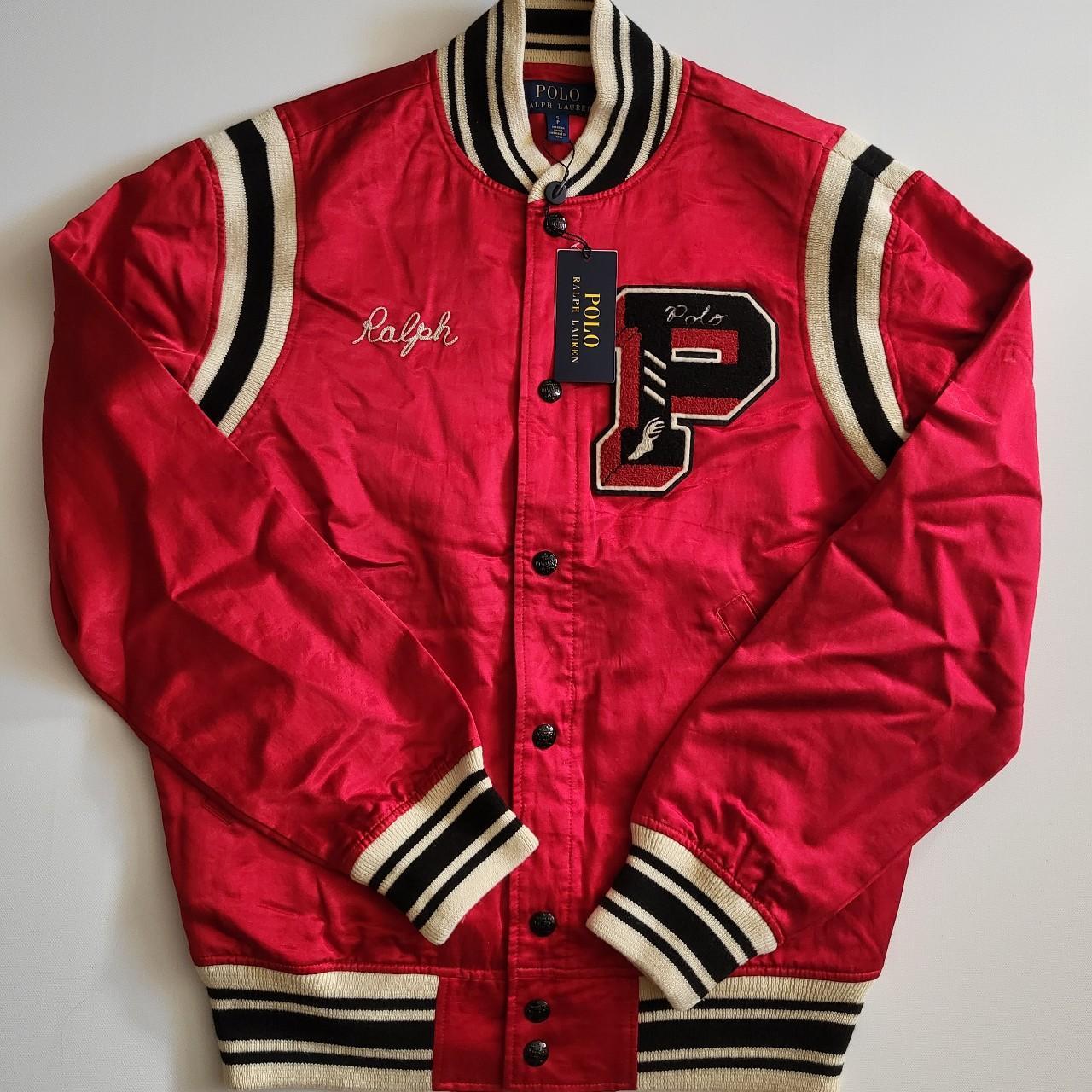 Polo Ralph Lauren Red Satin Tiger Baseball... - Depop