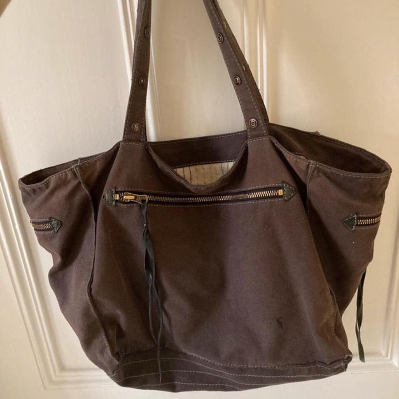 Zadig And Voltaire Tote Bag Brown With Leather Depop