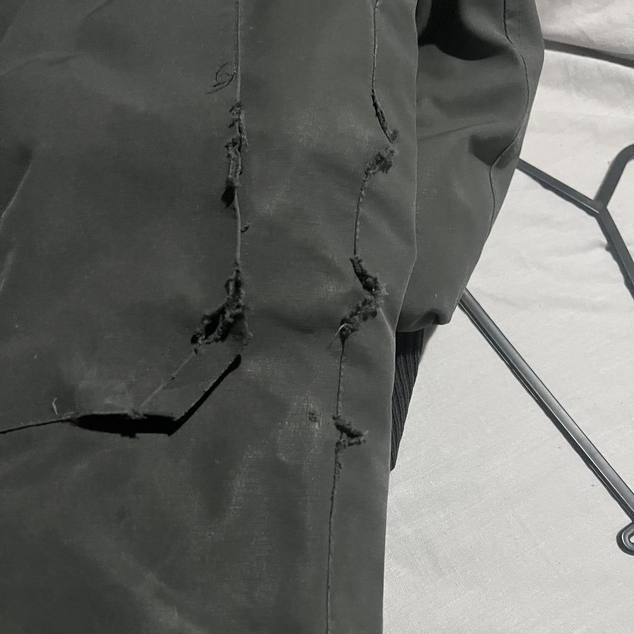 Grey Canada goose bomber jacket few tears on the... - Depop