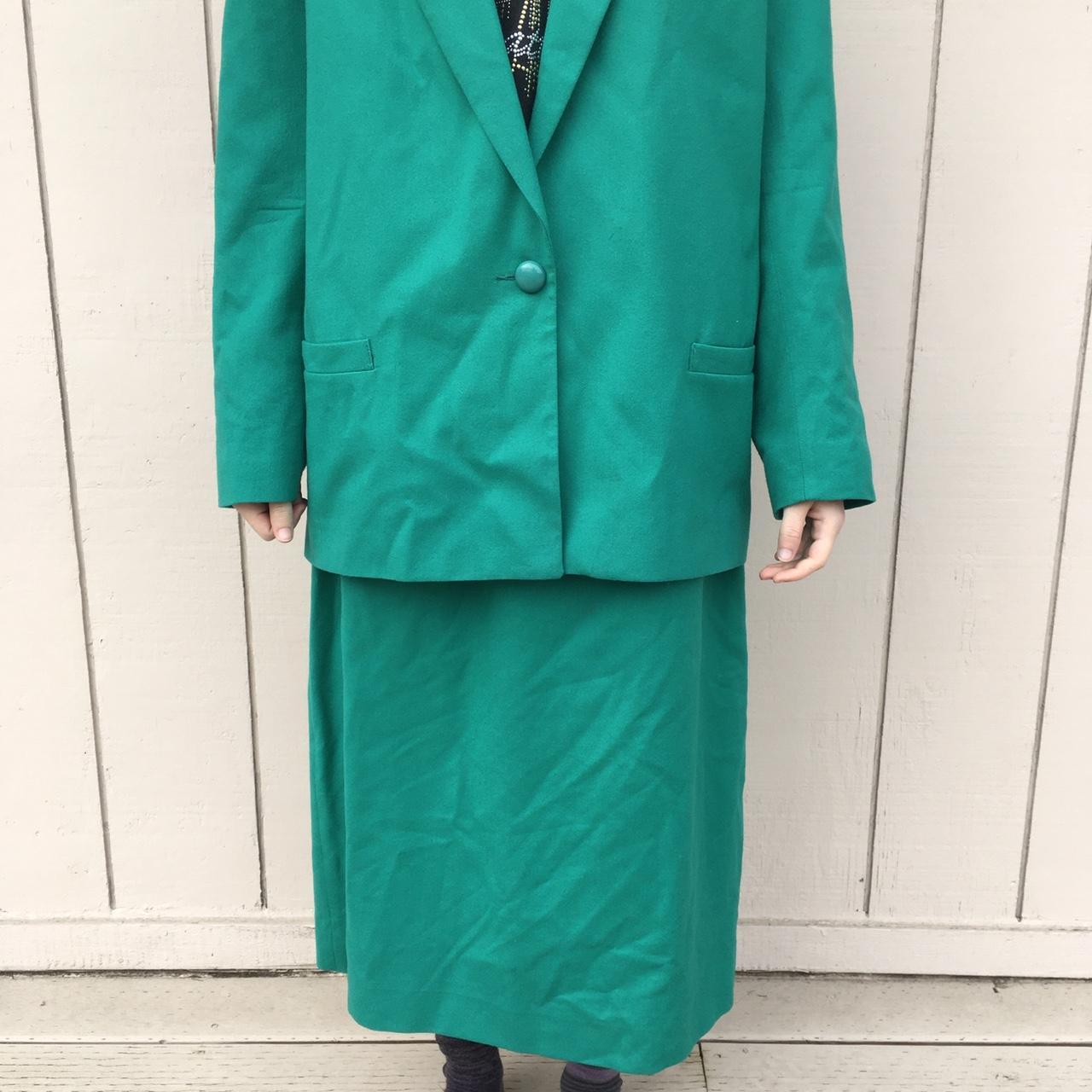 🍀 Ferncroft Suit 🍀Vintage 80s Green Ferncroft 2... - Depop