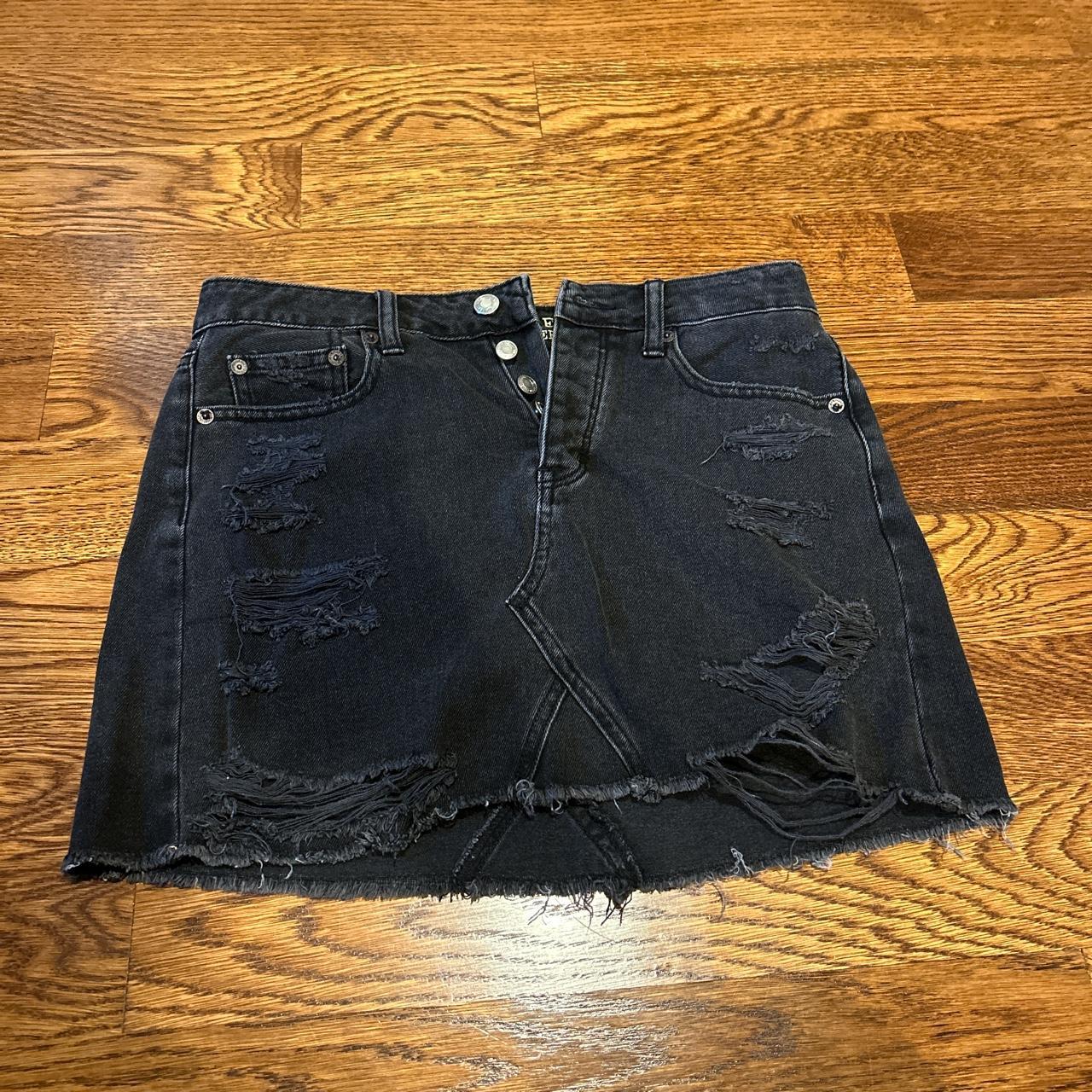 Black ripped 2024 skirt size 4