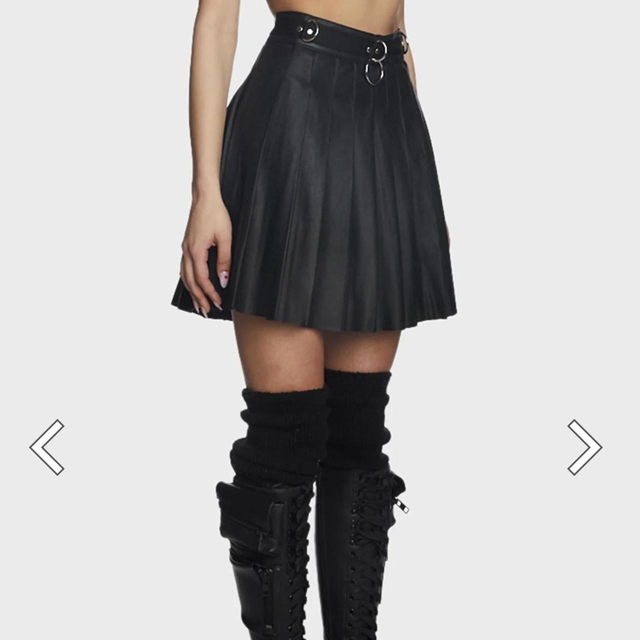 Dolls Kill Women's Black Skirt Depop