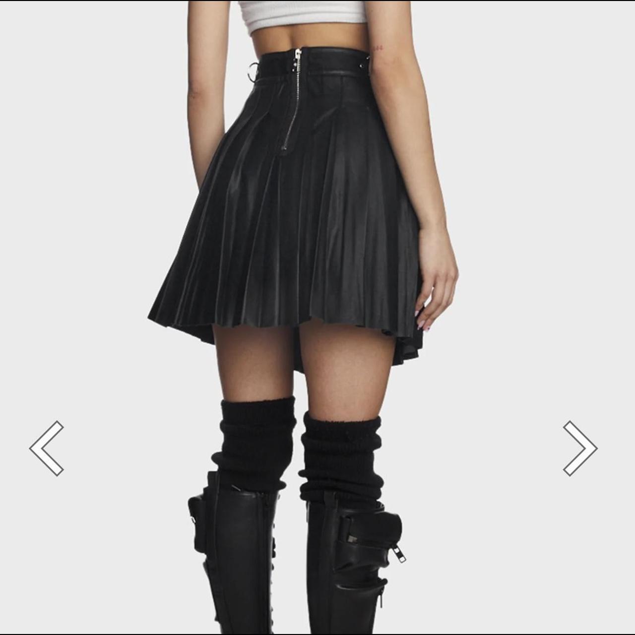 Dolls Kill Women's Black Skirt Depop