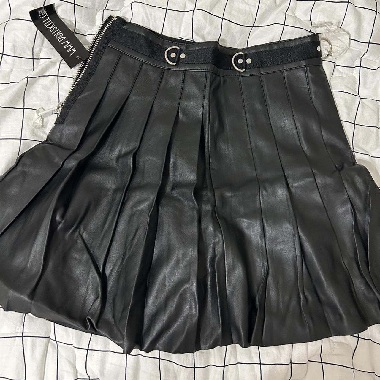 Dolls Kill Women's Black Skirt Depop