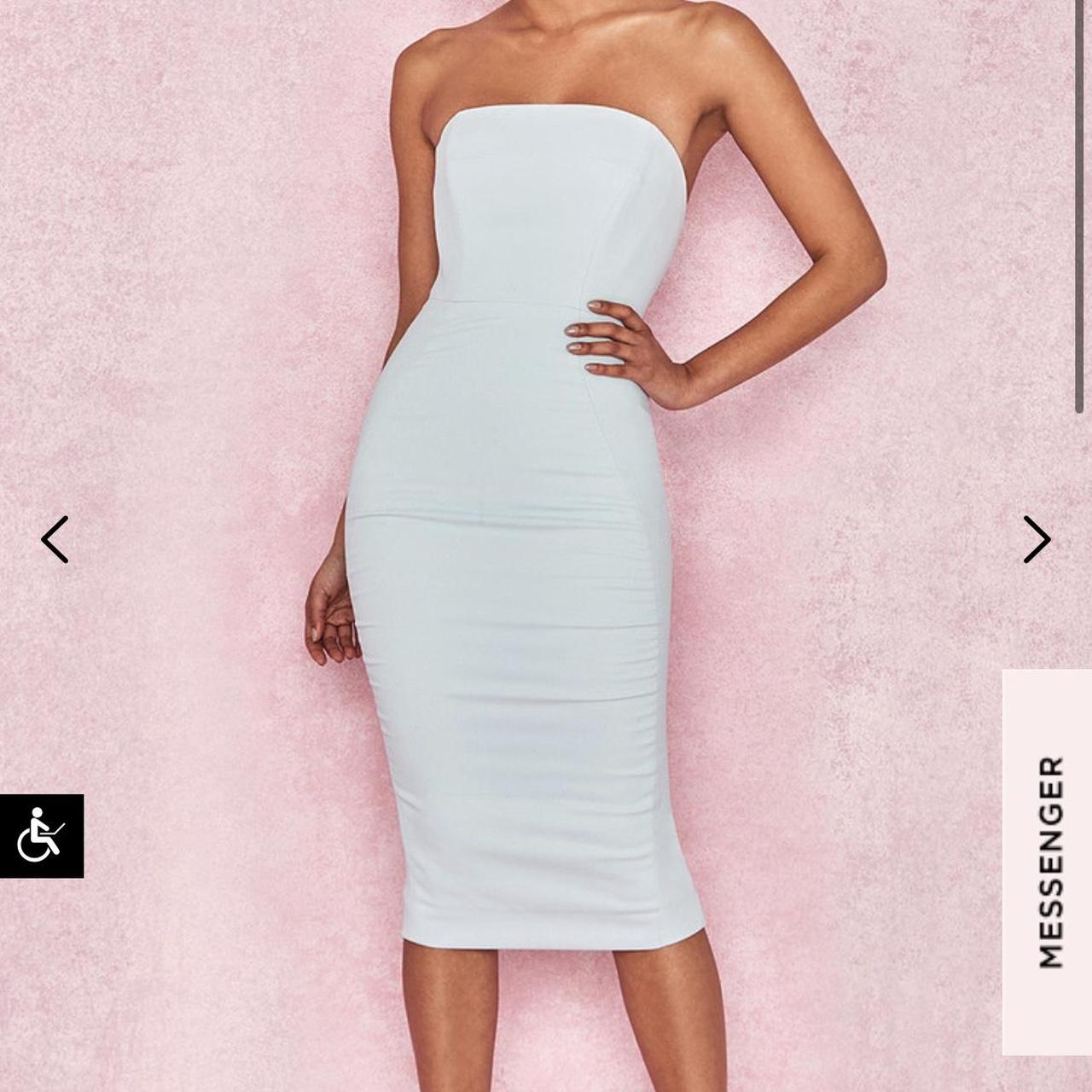 House of CB Isabella light blue midi dress size M... Depop