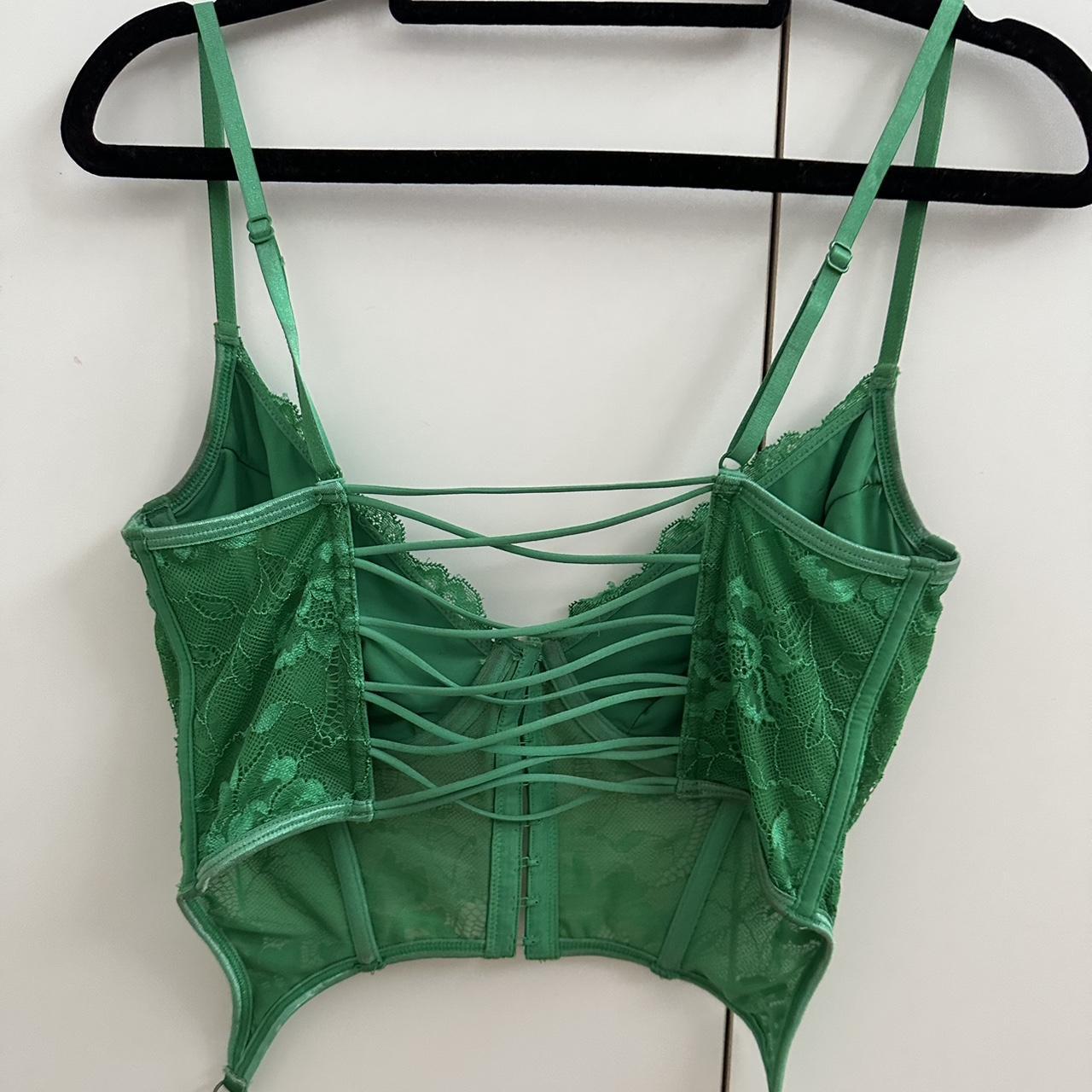 Glassons Lace Garter Top Green $20 Incl - Depop