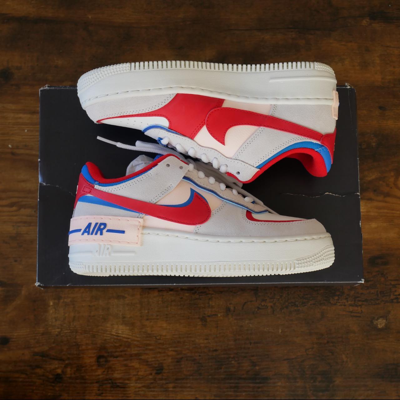 red and blue air force 1 shadow